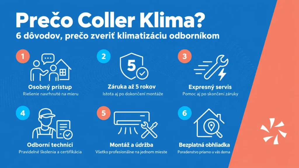 Coller klima - 6 dôvodov, prečo zveriť klimatizáciu odborníkom